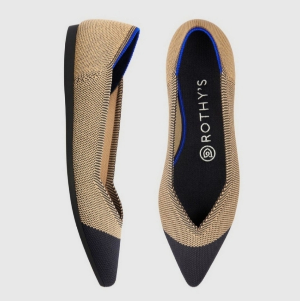 Rothy's The Point Dune Capetoe Ballet Flats Size 8.5